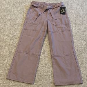 WIDE LEG PANTS WITH BUILT-IN TIE BELT